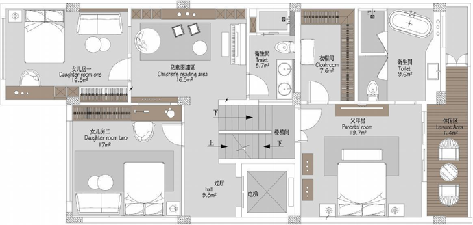 成都全案裝修公司非梵家家居|蜀郡263㎡別墅裝修案例4