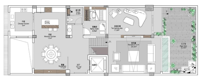 成都全案裝修公司非梵家家居|蜀郡263㎡別墅裝修案例3