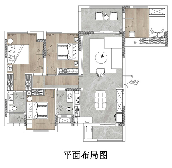 非梵家|120㎡輕奢風(fēng)四居室，在靜謐的時光中，用色彩裝點靈魂