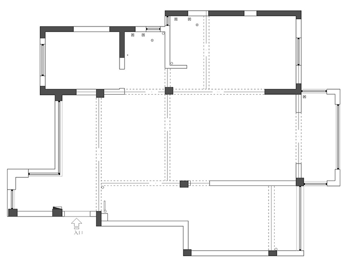 成都家裝公司非梵家家居裝修實景案例分享：120㎡3室2廳工業(yè)風(fēng)大宅裝修案例 簡潔的黑白灰 溫暖而舒適-戶型圖