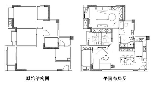 成都非梵家家居裝飾裝修案例欣賞解析|86㎡小套三，兩個人，一個家，簡單生活