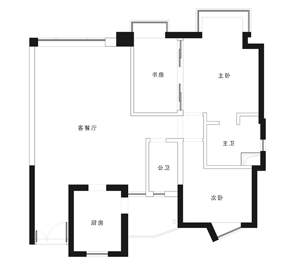 非梵家家居爆改108 ㎡現(xiàn)代簡約三居室，讓生活染上蔚藍色的浪漫氣息